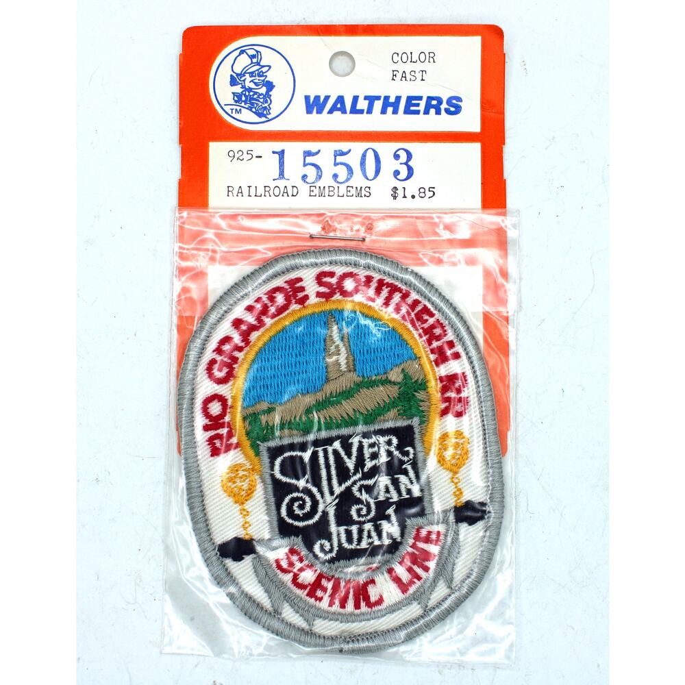 NOS Walthers Rio Grande Silver San Juan Scenic Line Southern Railroad Patch